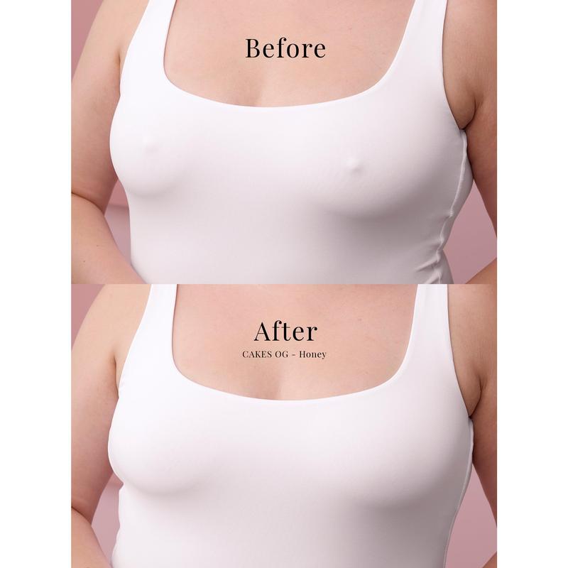Medical Grade Reusable Nipple Covers - Double Side Invisible Breast Lift Pasties for Women, Grippy Non-Sticky Strapless Bra Bundle