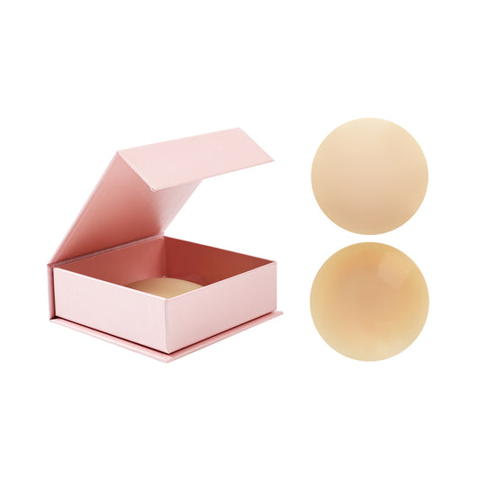 Medical Grade Reusable Nipple Covers - Double Side Invisible Breast Lift Pasties for Women, Grippy Non-Sticky Strapless Bra Bundle